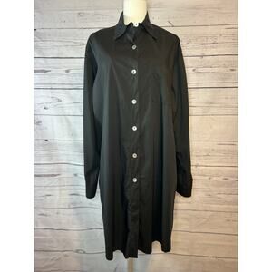 Bryn Walker Minimalist Black Shirt Dress XL USA Made